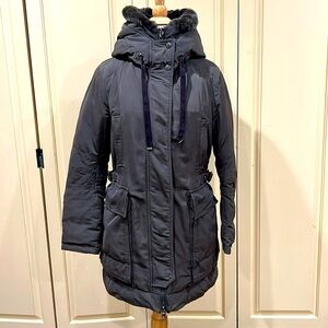 $1,950 Moncler Cerisier Down Parka Jacket SZ 2/Small  W/ Fur Hood- Brown